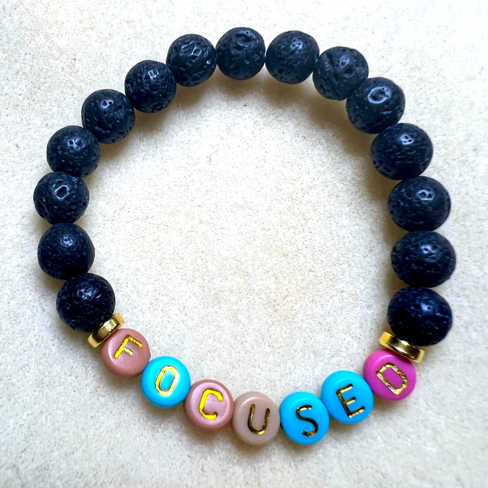 Lava Stone Bracelet “ Focused”